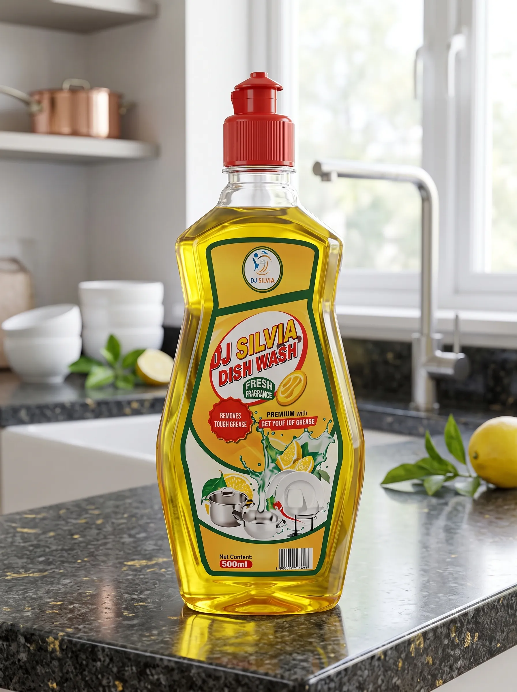 JJ SILVIA DISH WASH LIQUID (1L)